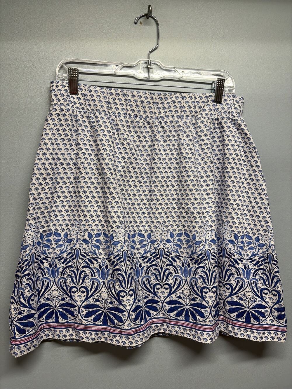 Tommy Bahama Havana Baroque Lined Skirt Women’s Sz Small -Linen/Elastic Waist
